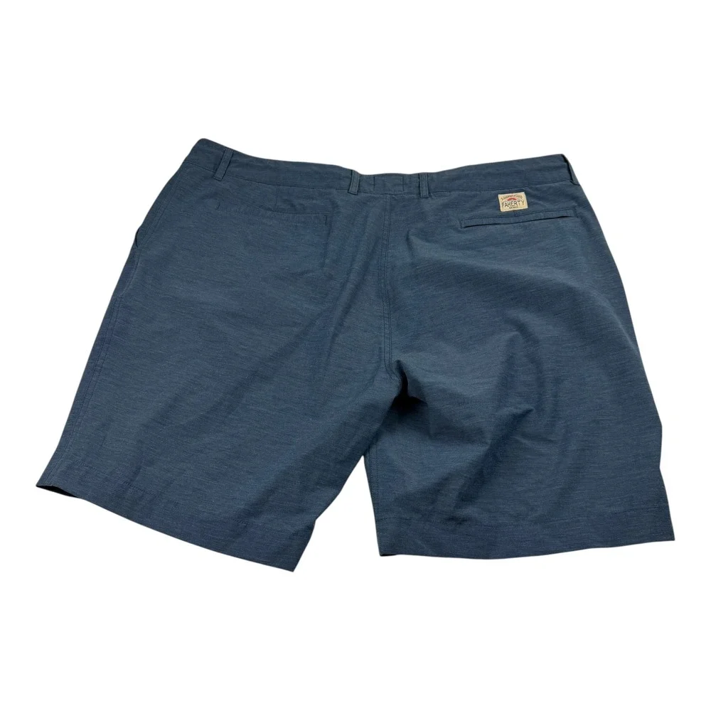 Faherty All Day Shorts Mens 40 Blue Heather Hybrid Stretch Quick Dry 9